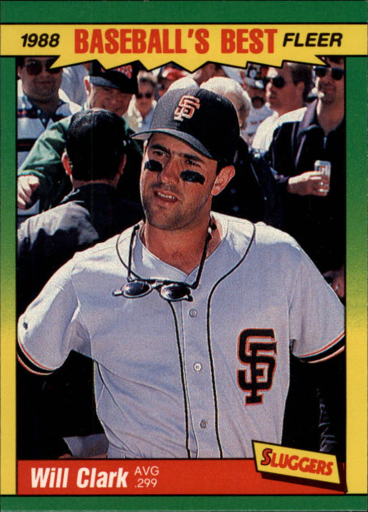1988 Fleer Sluggers/Pitchers Baseball Cards    008      Will Clark